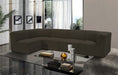 Meridian Furniture - Ollie 128" Brown Boucle Fabric Upholstered 5pc. Sectional - 118Brown-Sec5A - GreatFurnitureDeal