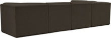 Meridian Furniture - Ollie 128" Brown Boucle Fabric Upholstered 5pc. Sectional - 118Brown-Sec5A - GreatFurnitureDeal