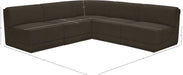 Meridian Furniture - Ollie 94" Brown Boucle Fabric Upholstered 5pc. Sectional - 118Brown-Sec5C - GreatFurnitureDeal