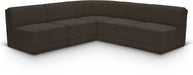Meridian Furniture - Ollie 94" Brown Boucle Fabric Upholstered 5pc. Sectional - 118Brown-Sec5C - GreatFurnitureDeal