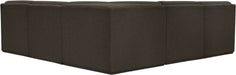 Meridian Furniture - Ollie 94" Brown Boucle Fabric Upholstered 5pc. Sectional - 118Brown-Sec5C - GreatFurnitureDeal