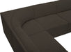 Meridian Furniture - Ollie 94" Brown Boucle Fabric Upholstered 5pc. Sectional - 118Brown-Sec5C - GreatFurnitureDeal