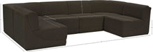 Meridian Furniture - Ollie 128" Brown Boucle Fabric Upholstered 6pc. Sectional - 118Brown-Sec6B - GreatFurnitureDeal