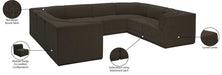 Meridian Furniture - Ollie 128" Brown Boucle Fabric Upholstered 8pc. Sectional - 118Brown-Sec8A - GreatFurnitureDeal