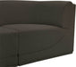 Meridian Furniture - Ollie 128" Brown Boucle Fabric Upholstered 8pc. Sectional - 118Brown-Sec8A - GreatFurnitureDeal