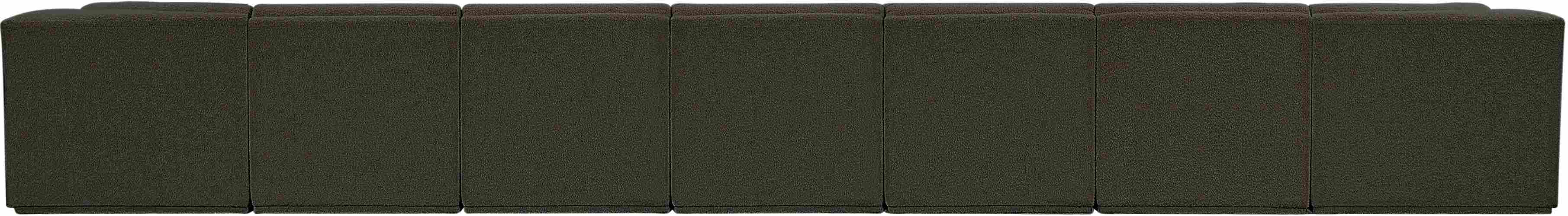 Meridian Furniture - Ollie 218" Brown Boucle Fabric Upholstered 8pc. Sectional - 118Brown-Sec8C - GreatFurnitureDeal