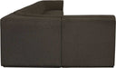 Meridian Furniture - Ollie 218" Brown Boucle Fabric Upholstered 8pc. Sectional - 118Brown-Sec8C - GreatFurnitureDeal