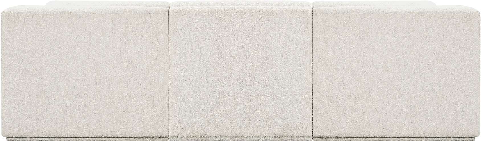 Meridian Furniture - Ollie 98" Cream Boucle Fabric Upholstered 4pc. Sectional - 118Cream-Sec4A - GreatFurnitureDeal
