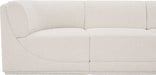 Meridian Furniture - Ollie 98" Cream Boucle Fabric Upholstered 4pc. Sectional - 118Cream-Sec4A - GreatFurnitureDeal