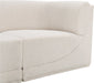Meridian Furniture - Ollie 98" Cream Boucle Fabric Upholstered 4pc. Sectional - 118Cream-Sec4A - GreatFurnitureDeal