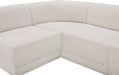 Meridian Furniture - Ollie 158" Cream Boucle Fabric Upholstered 6pc. Sectional - 118Cream-Sec6A - GreatFurnitureDeal