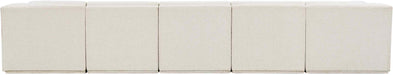 Meridian Furniture - Ollie 158" Cream Boucle Fabric Upholstered 6pc. Sectional - 118Cream-Sec6A - GreatFurnitureDeal