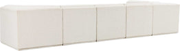 Meridian Furniture - Ollie 158" Cream Boucle Fabric Upholstered 6pc. Sectional - 118Cream-Sec6A - GreatFurnitureDeal