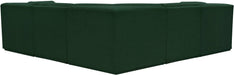 Meridian Furniture - Ollie 98" Green Boucle Fabric Upholstered 5pc. Sectional - 118Green-Sec5B - GreatFurnitureDeal