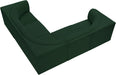 Meridian Furniture - Ollie 98" Green Boucle Fabric Upholstered 5pc. Sectional - 118Green-Sec5B - GreatFurnitureDeal