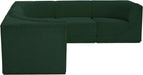 Meridian Furniture - Ollie 98" Green Boucle Fabric Upholstered 5pc. Sectional - 118Green-Sec5B - GreatFurnitureDeal