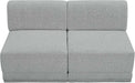 Meridian Furniture - Ollie 60" Grey Boucle Fabric Upholstered 2pc. Armless Loveseat - 118Grey-S60 - GreatFurnitureDeal