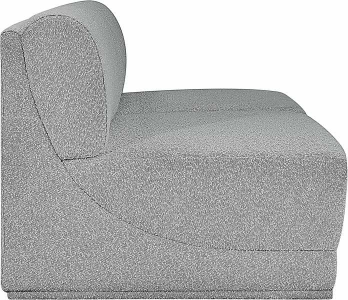Meridian Furniture - Ollie 60" Grey Boucle Fabric Upholstered 2pc. Armless Loveseat - 118Grey-S60 - GreatFurnitureDeal