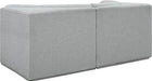 Meridian Furniture - Ollie 68" Grey Boucle Fabric Upholstered 2pc. Loveseat - 118Grey-S68 - GreatFurnitureDeal