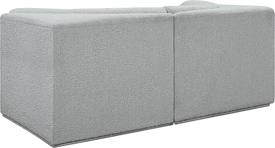 Meridian Furniture - Ollie 68" Grey Boucle Fabric Upholstered 2pc. Loveseat - 118Grey-S68 - GreatFurnitureDeal