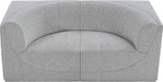 Meridian Furniture - Ollie 68" Grey Boucle Fabric Upholstered 2pc. Loveseat - 118Grey-S68 - GreatFurnitureDeal