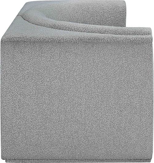 Meridian Furniture - Ollie 68" Grey Boucle Fabric Upholstered 2pc. Loveseat - 118Grey-S68 - GreatFurnitureDeal