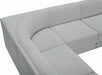 Meridian Furniture - Ollie 98" Grey Boucle Fabric Upholstered 5pc. Sectional - 118Grey-Sec5B - GreatFurnitureDeal