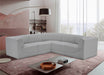 Meridian Furniture - Ollie 98" Grey Boucle Fabric Upholstered 5pc. Sectional - 118Grey-Sec5B - GreatFurnitureDeal