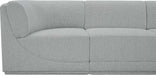 Meridian Furniture - Ollie 98" Grey Boucle Fabric Upholstered 5pc. Sectional - 118Grey-Sec5B - GreatFurnitureDeal