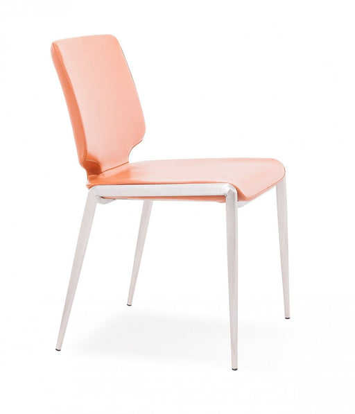 VIG Furniture - Modrest Eileen Modern Cognac Eco-Leather Dining Chair (Set of 2) - VGHR3637-COGNAC-DC - GreatFurnitureDeal
