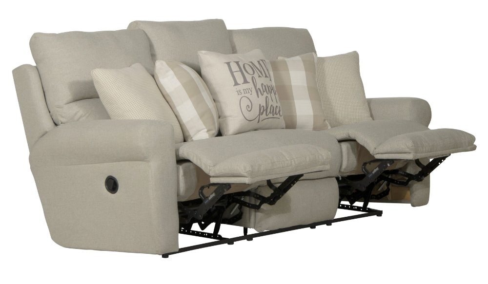 Catnapper - Westport Power Lay Flat Reclining Sofa in Cement-Linen - 61211-CEMENT - GreatFurnitureDeal