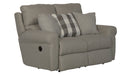 Catnapper - Westport Lay Flat Reclining Loveseat in Metal-Charcoal - 1212-METAL - GreatFurnitureDeal