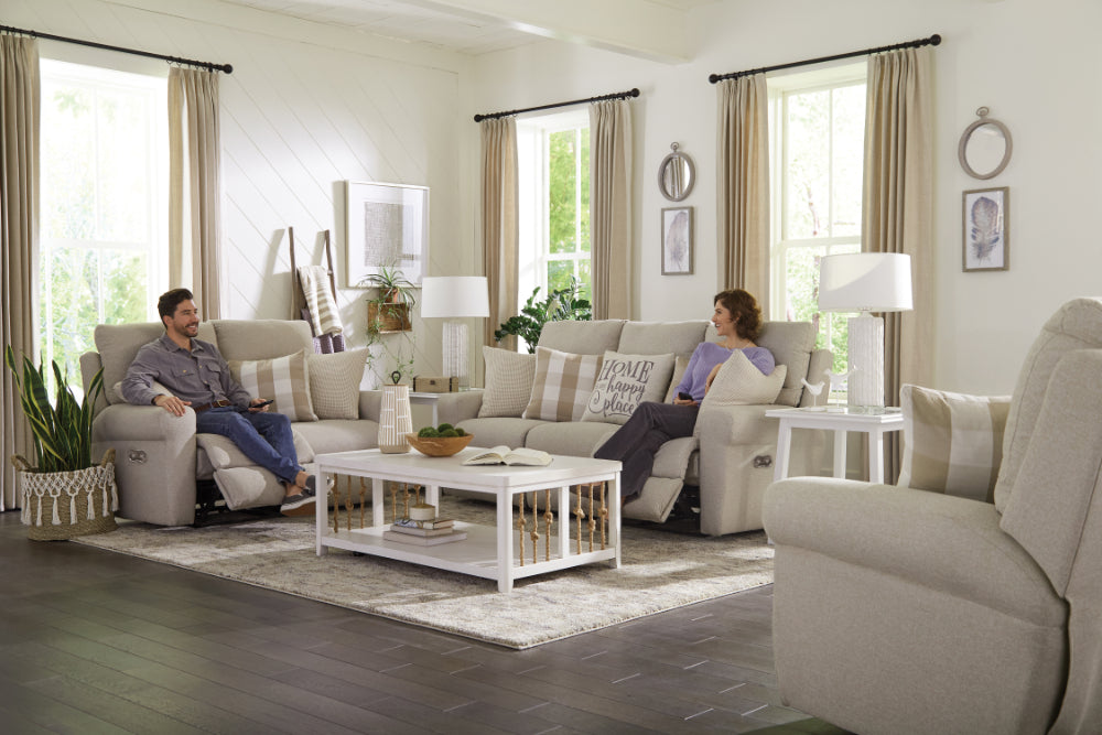 Catnapper - Westport 3 Piece Power Reclining Living Room Set in Cement-Linen - 61211-CEMENT-3SET - GreatFurnitureDeal