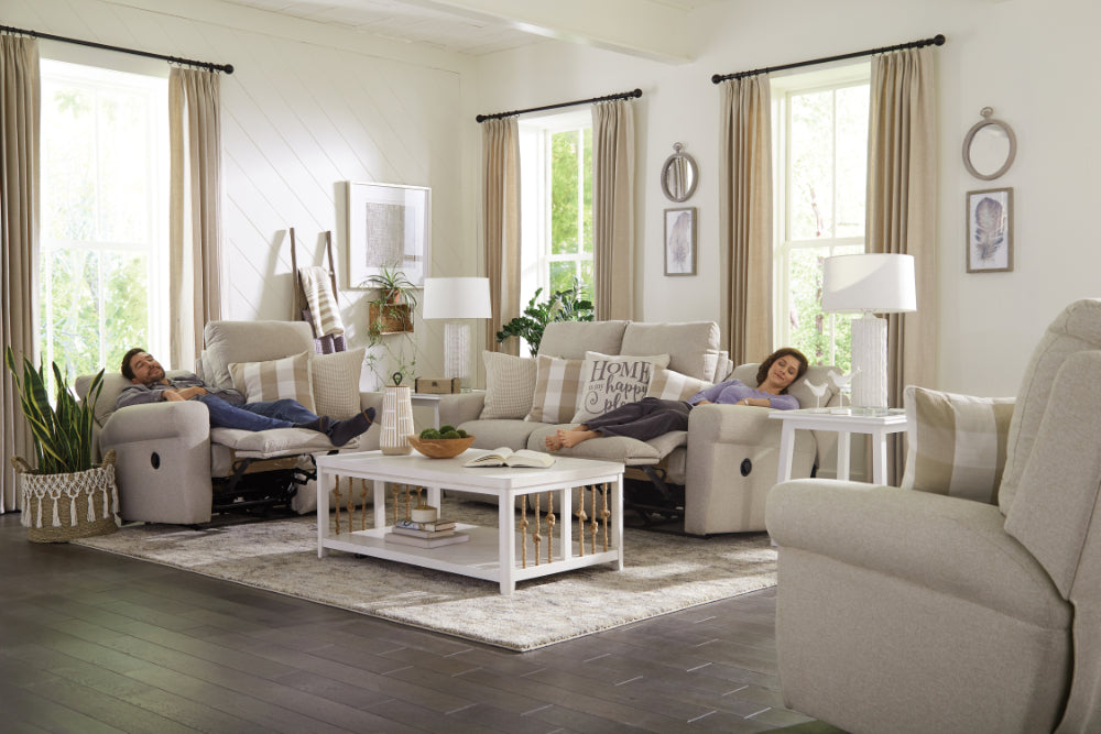 Catnapper - Westport 2 Piece Power Reclining Sofa Set in Cement-Linen - 61211-CEMENT-2SET - GreatFurnitureDeal