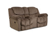 Motion Ease - Fallon Double Power Reclining Console Loveseat in Taupe - 122-29-17 - GreatFurnitureDeal