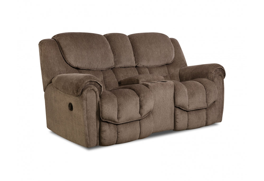 Motion Ease - Fallon Reclining Console Loveseat in Taupe - 122-23-17 - GreatFurnitureDeal