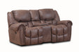 Motion Ease - Fallon Double Power Reclining Console Loveseat in Mocha - 122-29-21 - GreatFurnitureDeal