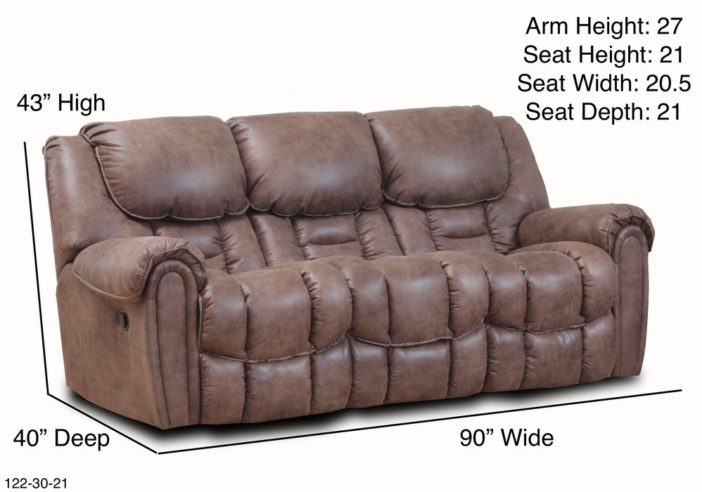 Motion Ease - Fallon Double Manual Reclining Sofa in Mocha - 122-30-21 - GreatFurnitureDeal