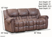 Motion Ease - Fallon Double Power Reclining Sofa in Mocha - 122-39-21 - GreatFurnitureDeal