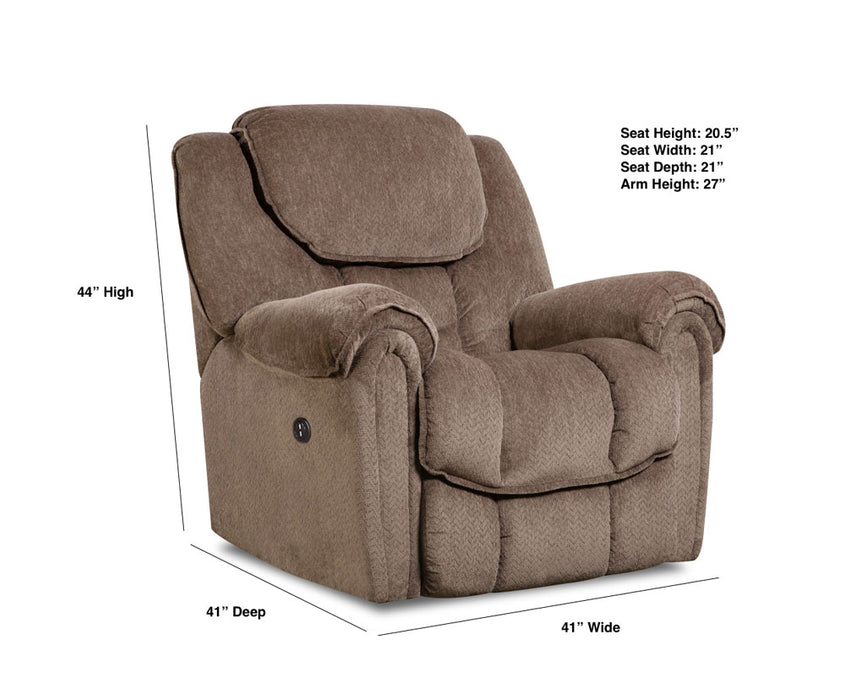 Motion Ease - Fallon Double Power Rocker Recliner in Mocha - 122-98-17 - GreatFurnitureDeal