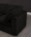 Meridian Furniture - Cozy 158" Velvet Upholstered Overstuffed Fiber Filled Comfort Comfort 6 Piece Modular Sectional - 634Black-Sec6A - GreatFurnitureDeal