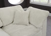 Meridian Furniture - Cozy 158" Velvet Upholstered Overstuffed Fiber Filled Comfort Comfort 6 Piece Modular Sectional - 634Cream-Sec6A - GreatFurnitureDeal