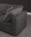 Meridian Furniture - Cozy 158" Velvet Upholstered Overstuffed Fiber Filled Comfort Comfort 7 Piece Modular Sectional - 634Grey-Sec7A - GreatFurnitureDeal