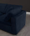 Meridian Furniture - Cozy 158" Velvet Upholstered Overstuffed Fiber Filled Comfort Comfort 8 Piece Modular Sectional - 634Navy-Sec8A - GreatFurnitureDeal
