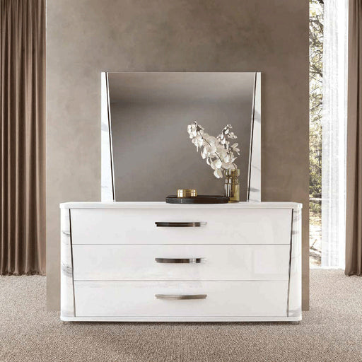 ESF Furniture - Anna 5 Piece King Bedroom Set in White-Grey - ANNASTATUSKS-5SET - GreatFurnitureDeal