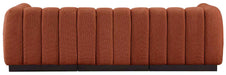 Meridian Furniture - Quinn 101" Cognac Chenille Fabric Upholstered 3pc. Sofa - 124Cognac-S101 - GreatFurnitureDeal