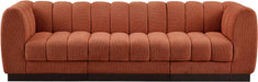 Meridian Furniture - Quinn 101" Cognac Chenille Fabric Upholstered 3pc. Sofa - 124Cognac-S101 - GreatFurnitureDeal