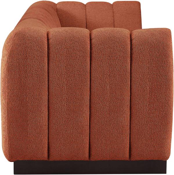 Meridian Furniture - Quinn 101" Cognac Chenille Fabric Upholstered 3pc. Sofa - 124Cognac-S101 - GreatFurnitureDeal