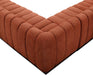 Meridian Furniture - Quinn 197" Cognac Chenille Fabric Upholstered 7pc. Sectional - 124Cognac-Sec7B - GreatFurnitureDeal