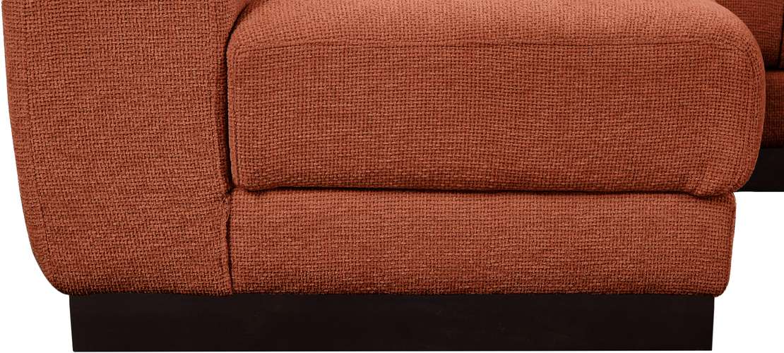 Meridian Furniture - Quinn 197" Cognac Chenille Fabric Upholstered 7pc. Sectional - 124Cognac-Sec7B - GreatFurnitureDeal